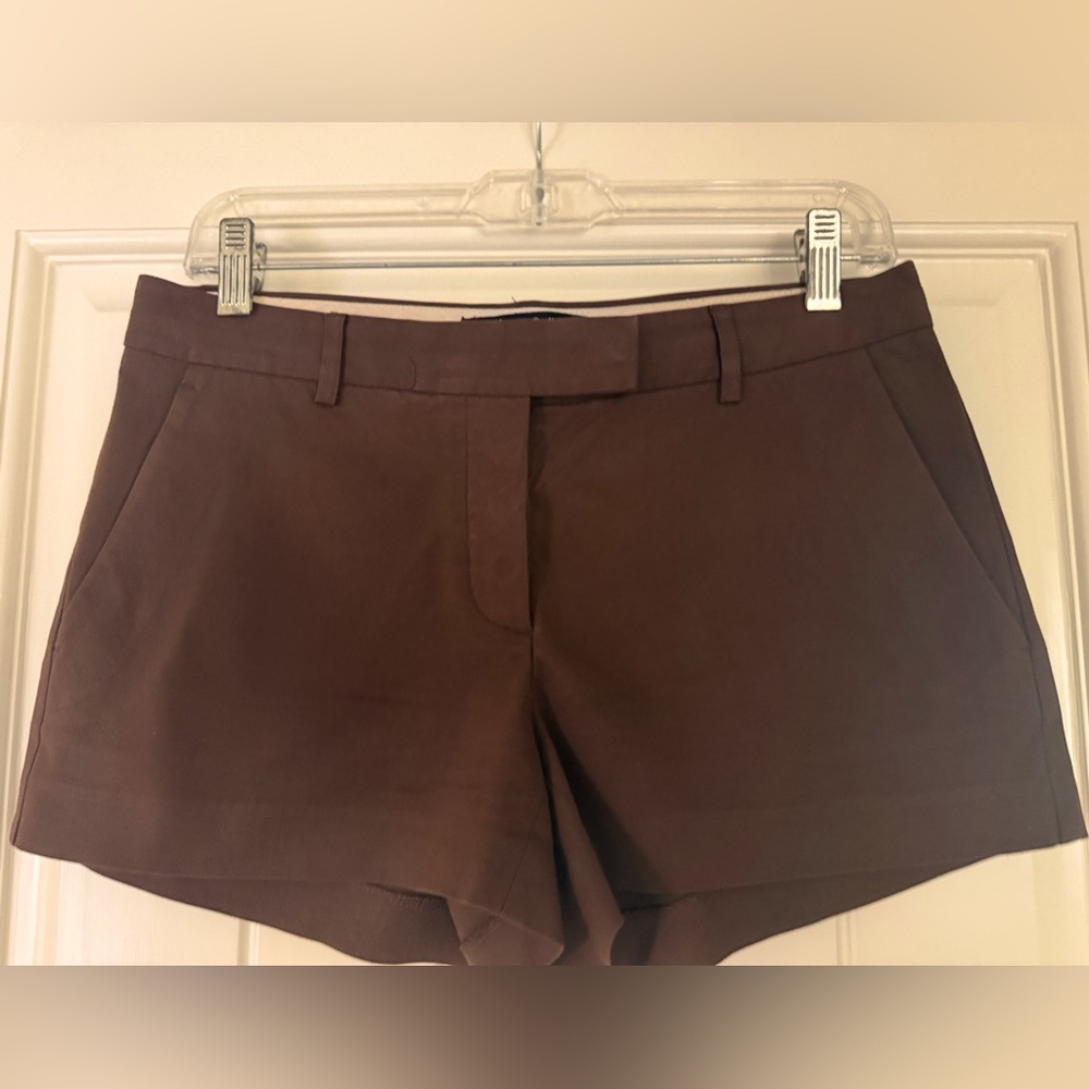Women’s Mini Theory Shorts. Dark Brown. Size 4